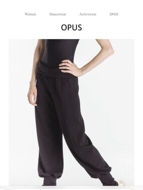 🩰 Wear Moi OPUS Women’s Warm-Up Dance Pants – Black – Size S
